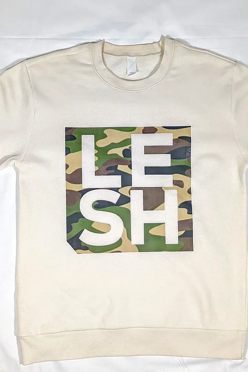 LESH Camo Fatigue Crew Neck